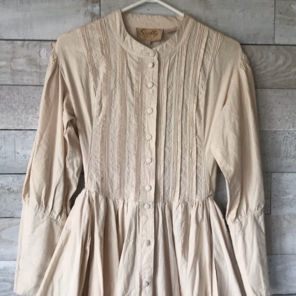 Scully 100% Cotton Long-Sleeve Maxi Prairie Day Dress Size Small - Picture 11 of 14